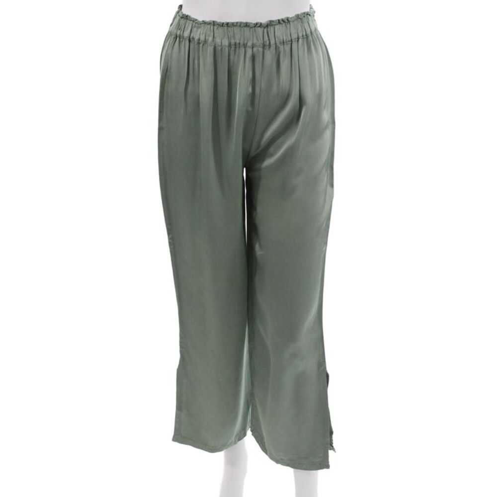 Free For Humanity Womens Cropped Bohemian Green Pants Size One Size